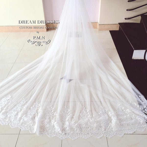 Designer Bridal Veils - Custom Bridal Veils, Dream Dresses by PMN