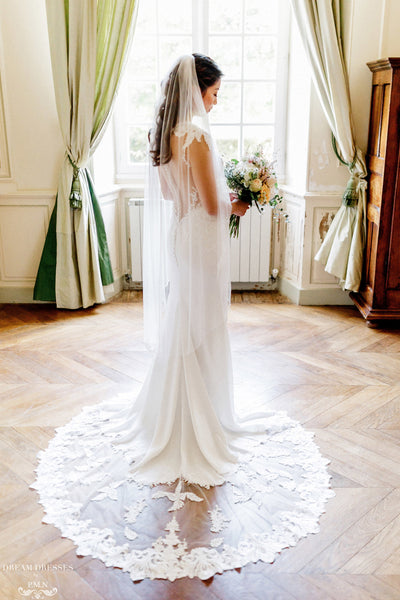 JOLI FLOOR LENGTH PLAIN VEIL