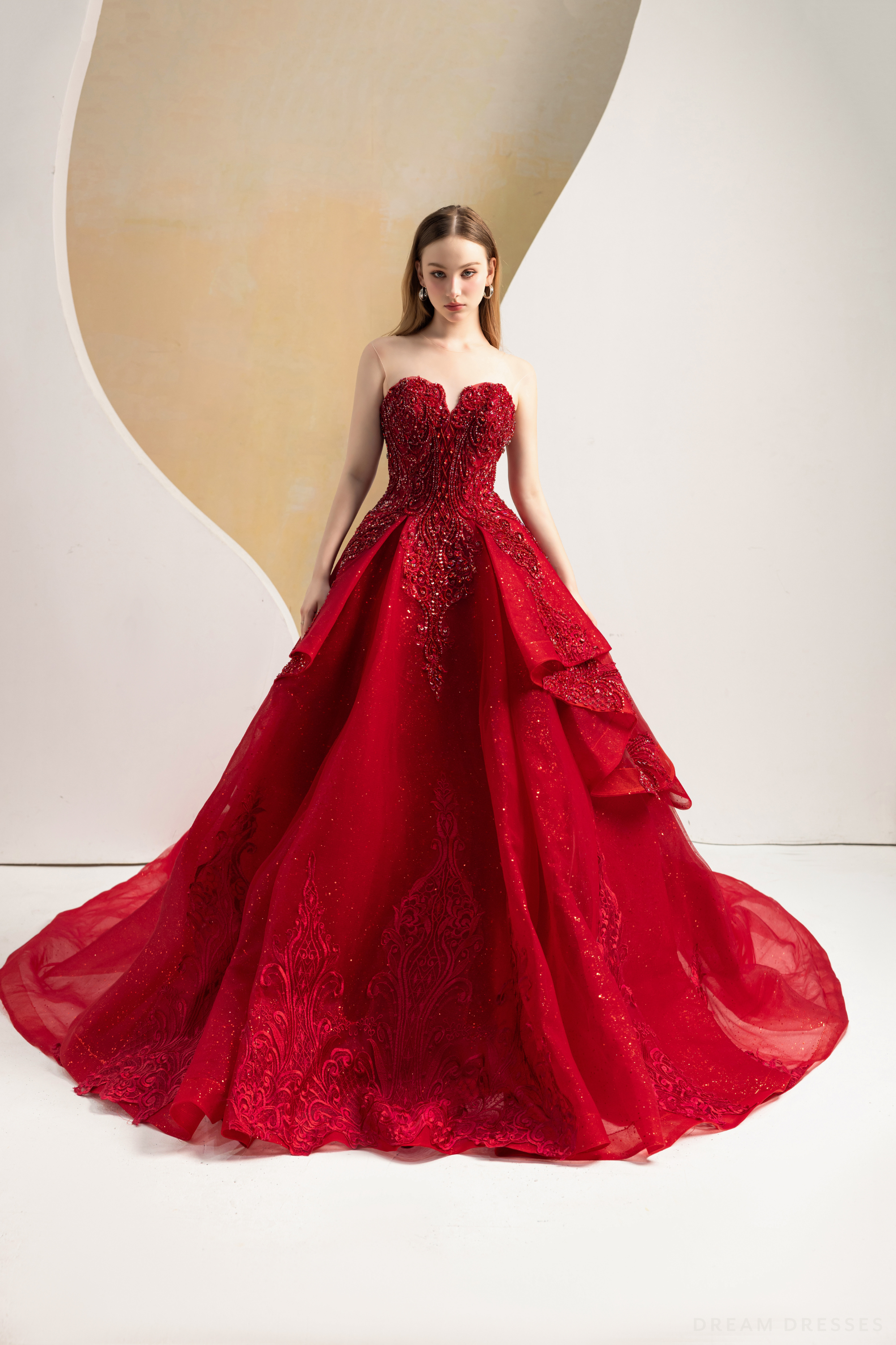 Red Ball Gown Wedding Dress (#Imilia)