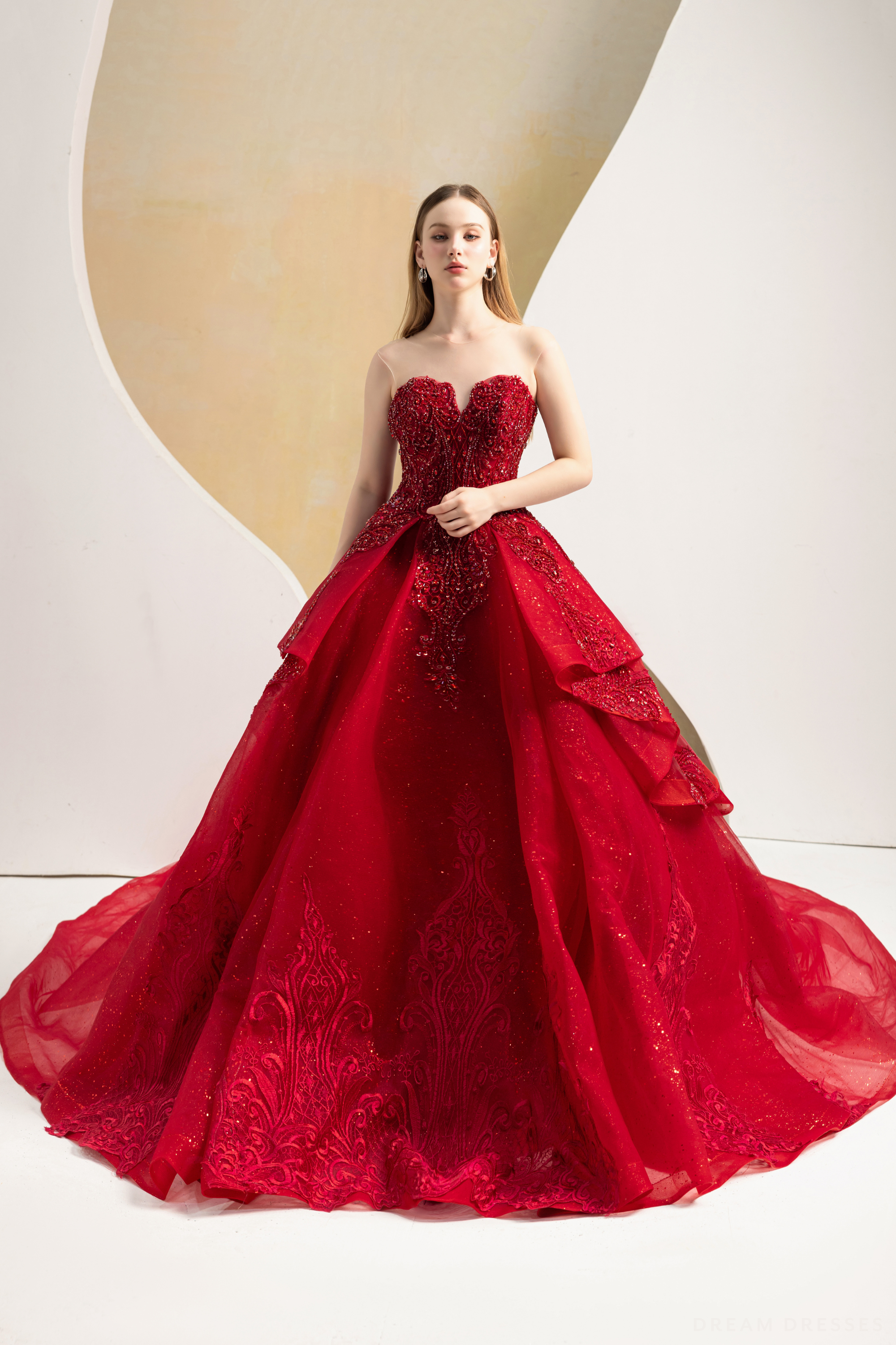 Red Ball Gown Wedding Dress (#Imilia)