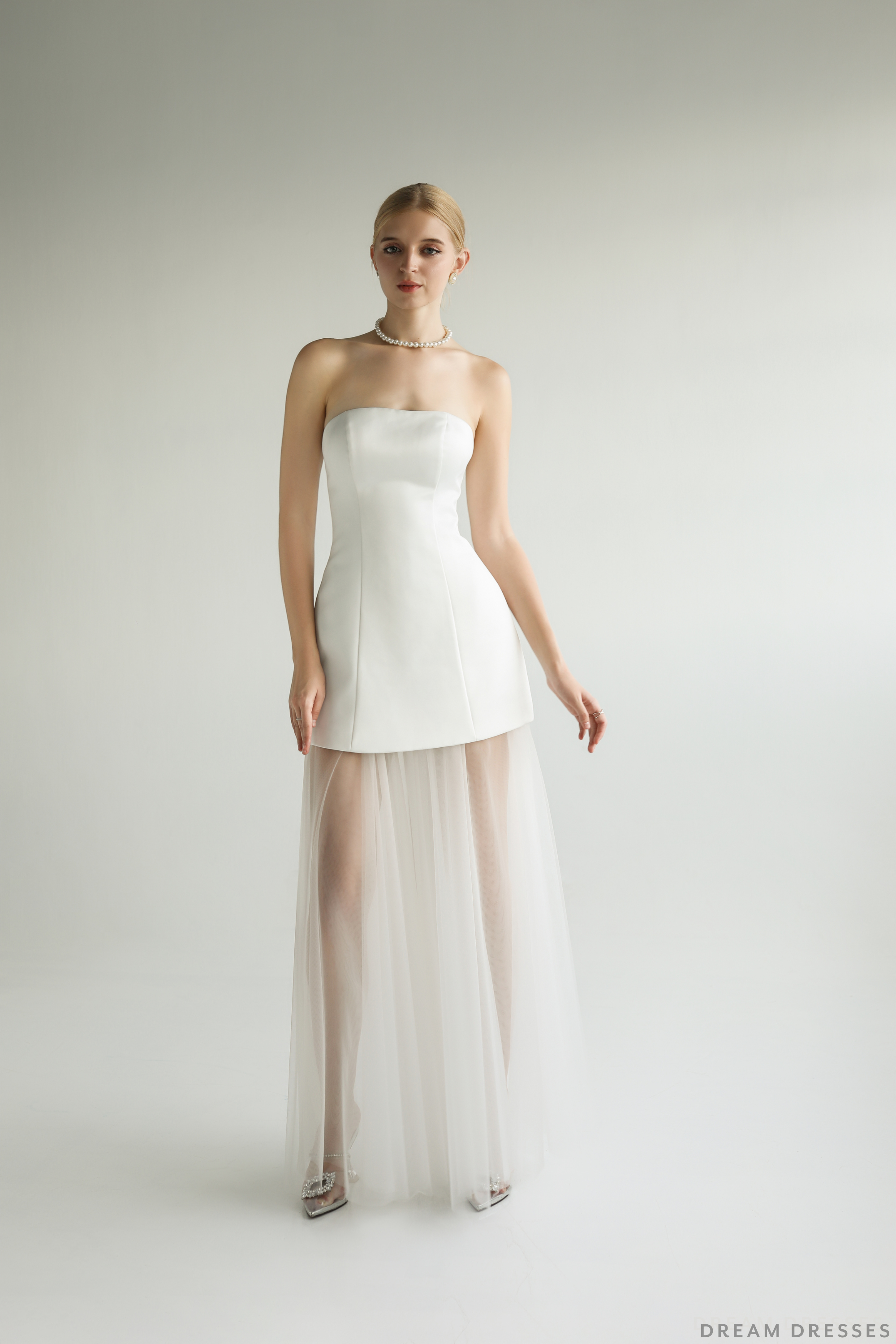 Strapless Bridal Shower Dress (#FLORIANE)