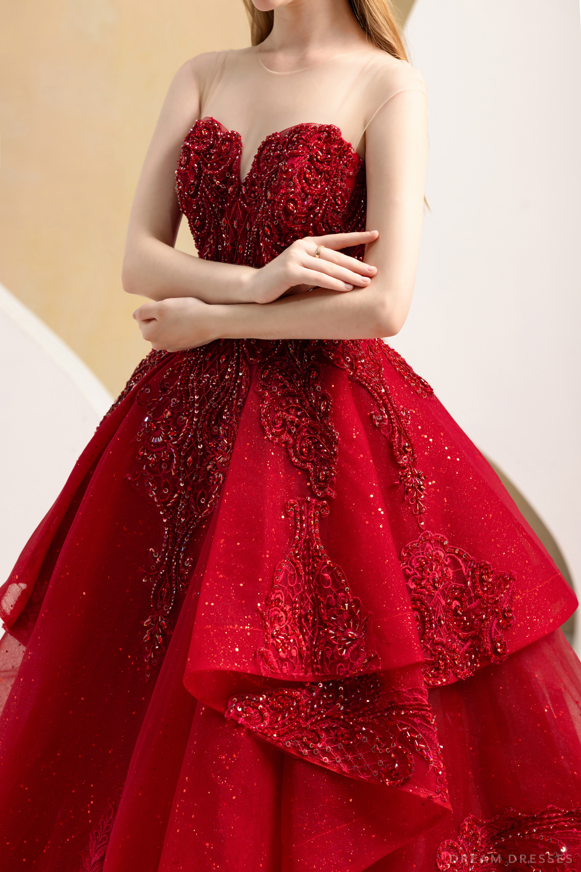 Red Ball Gown Wedding Dress (#Imilia)