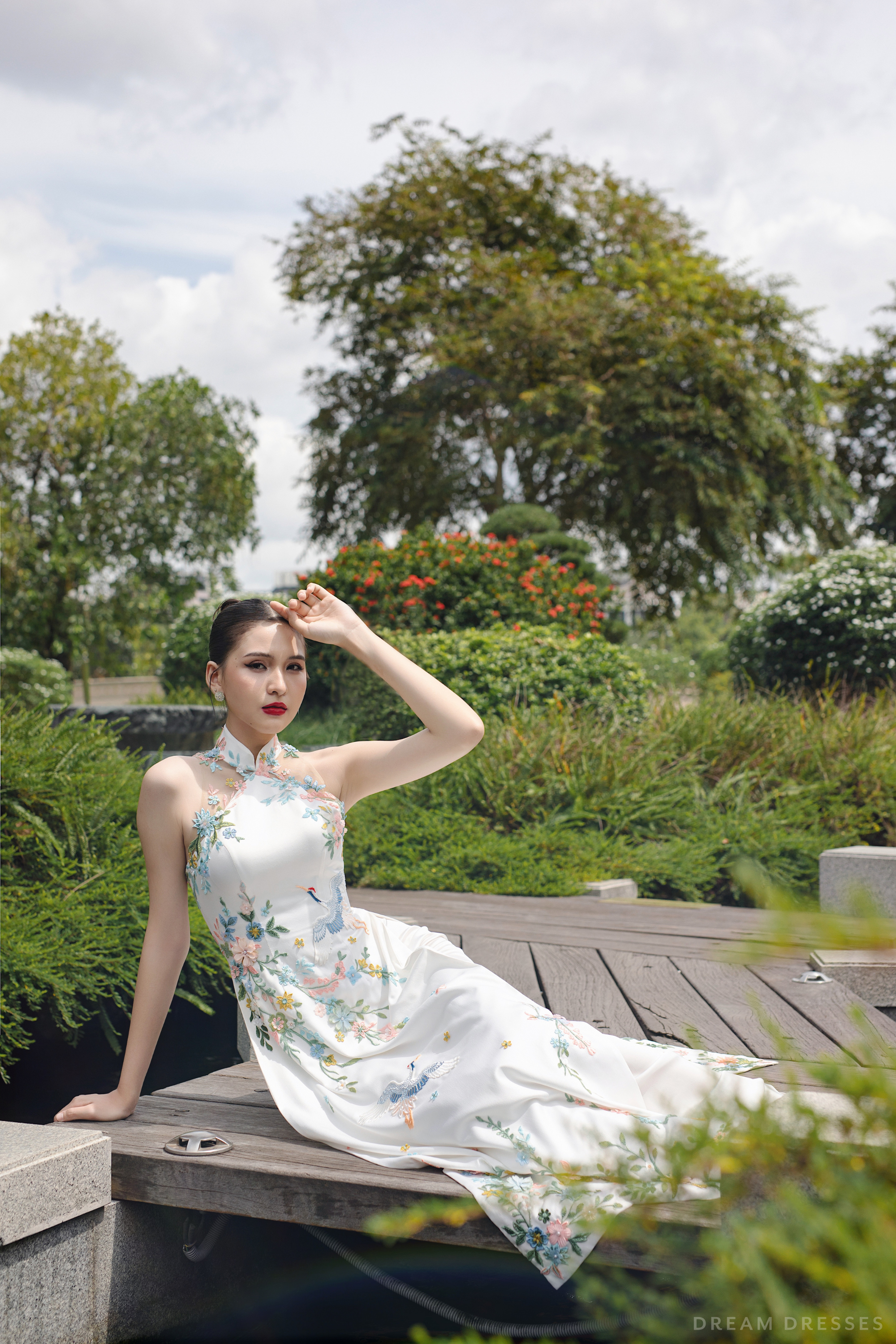 Cheongsam-Inspired Ao Dai | Vietnamese Bridal Dress (#LIEU)