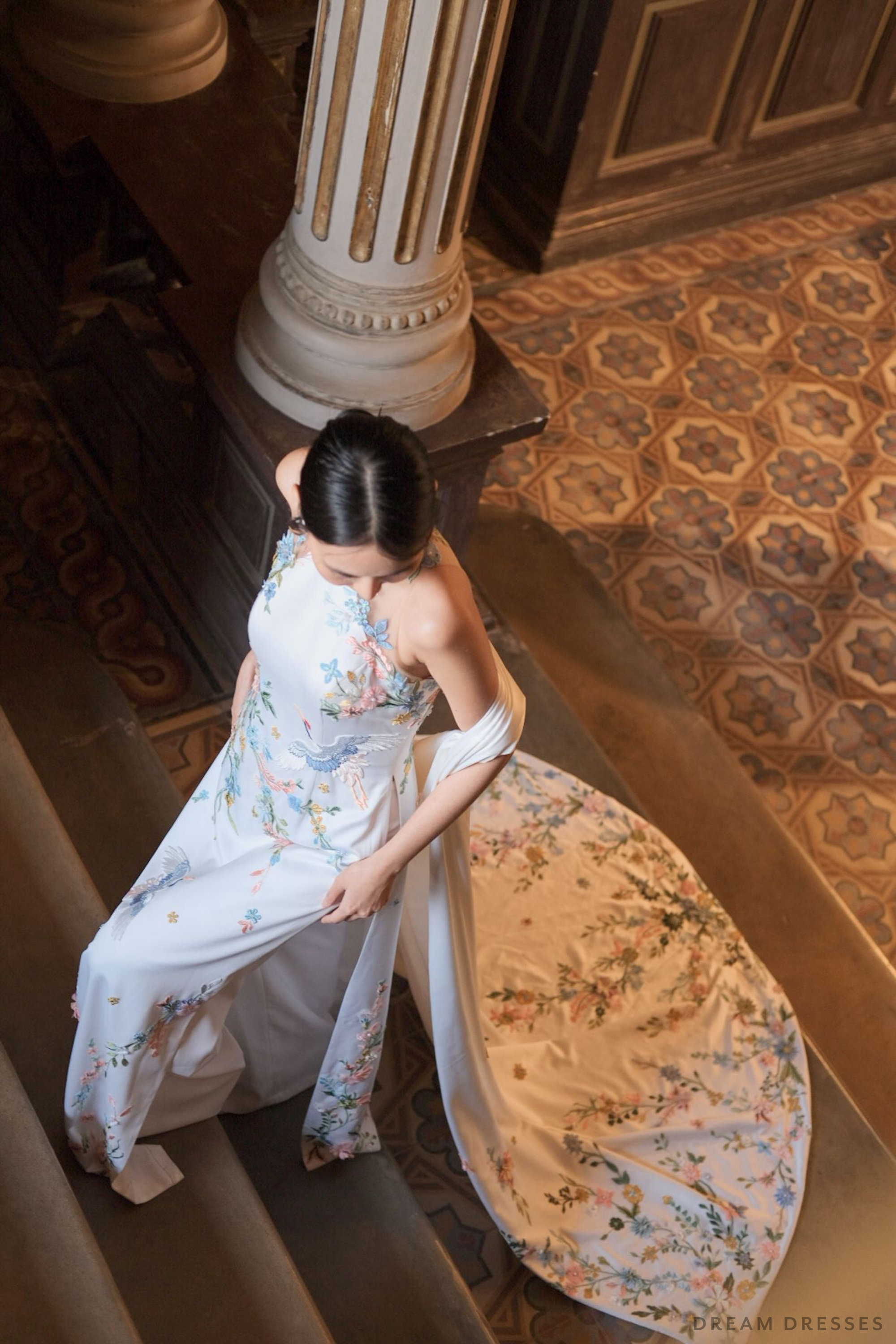 Cheongsam-Inspired Ao Dai | Vietnamese Bridal Dress (#LIEU)