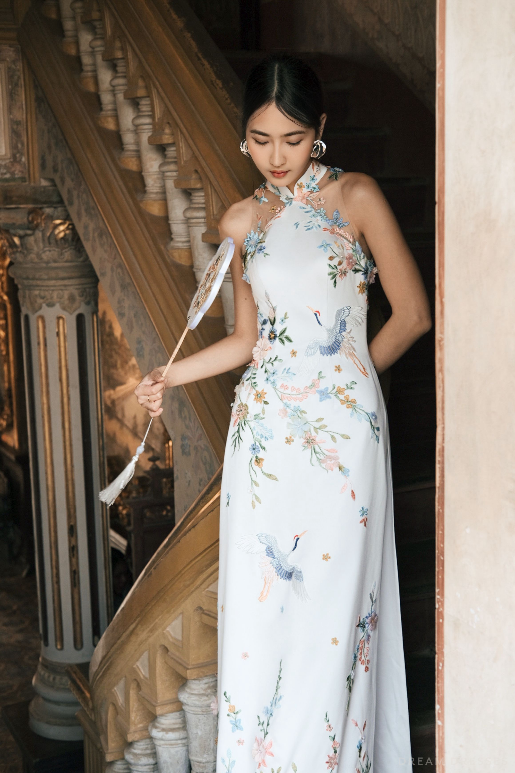 Cheongsam-Inspired Ao Dai | Vietnamese Bridal Dress (#LIEU)