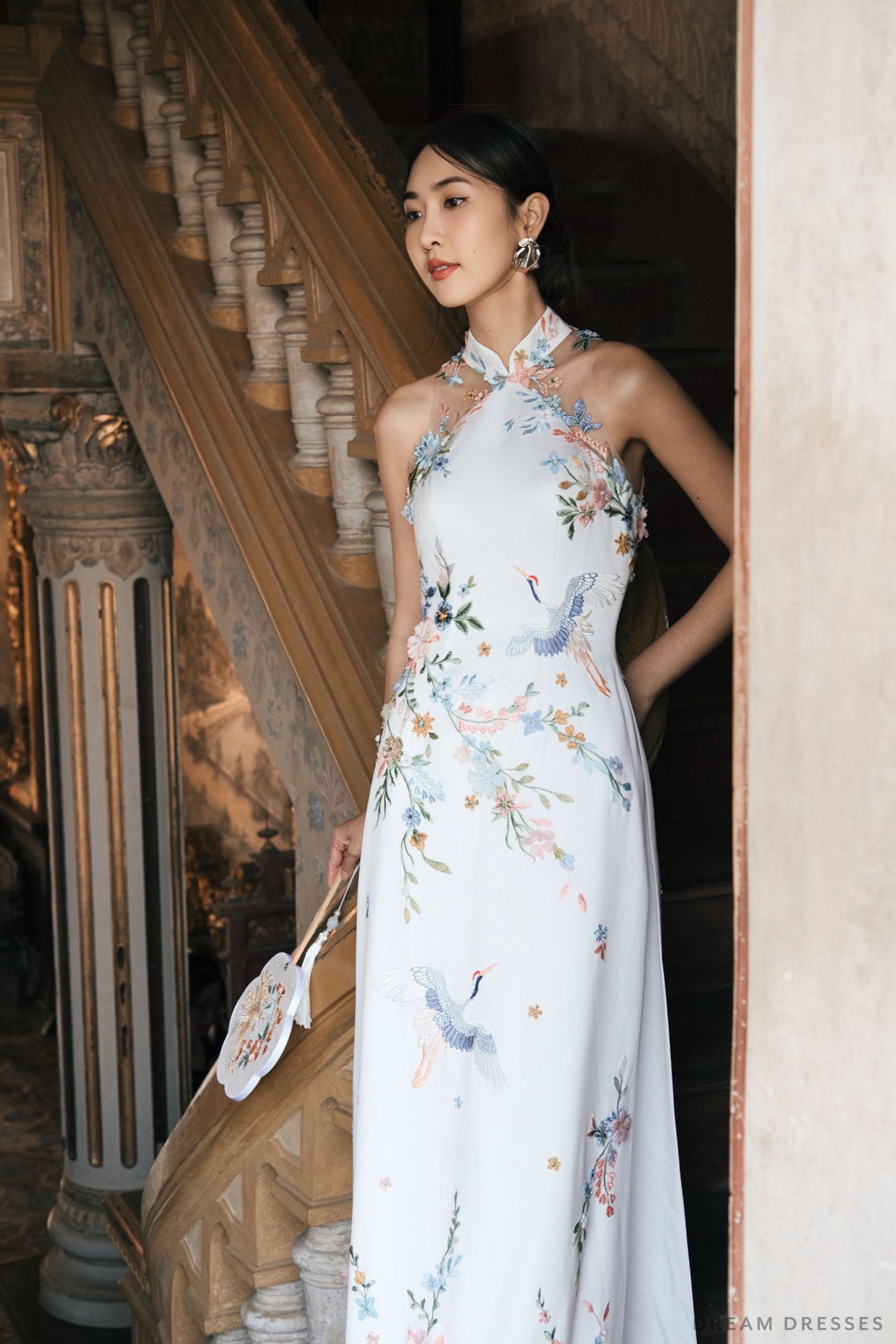 Cheongsam-Inspired Ao Dai | Vietnamese Bridal Dress (#LIEU)