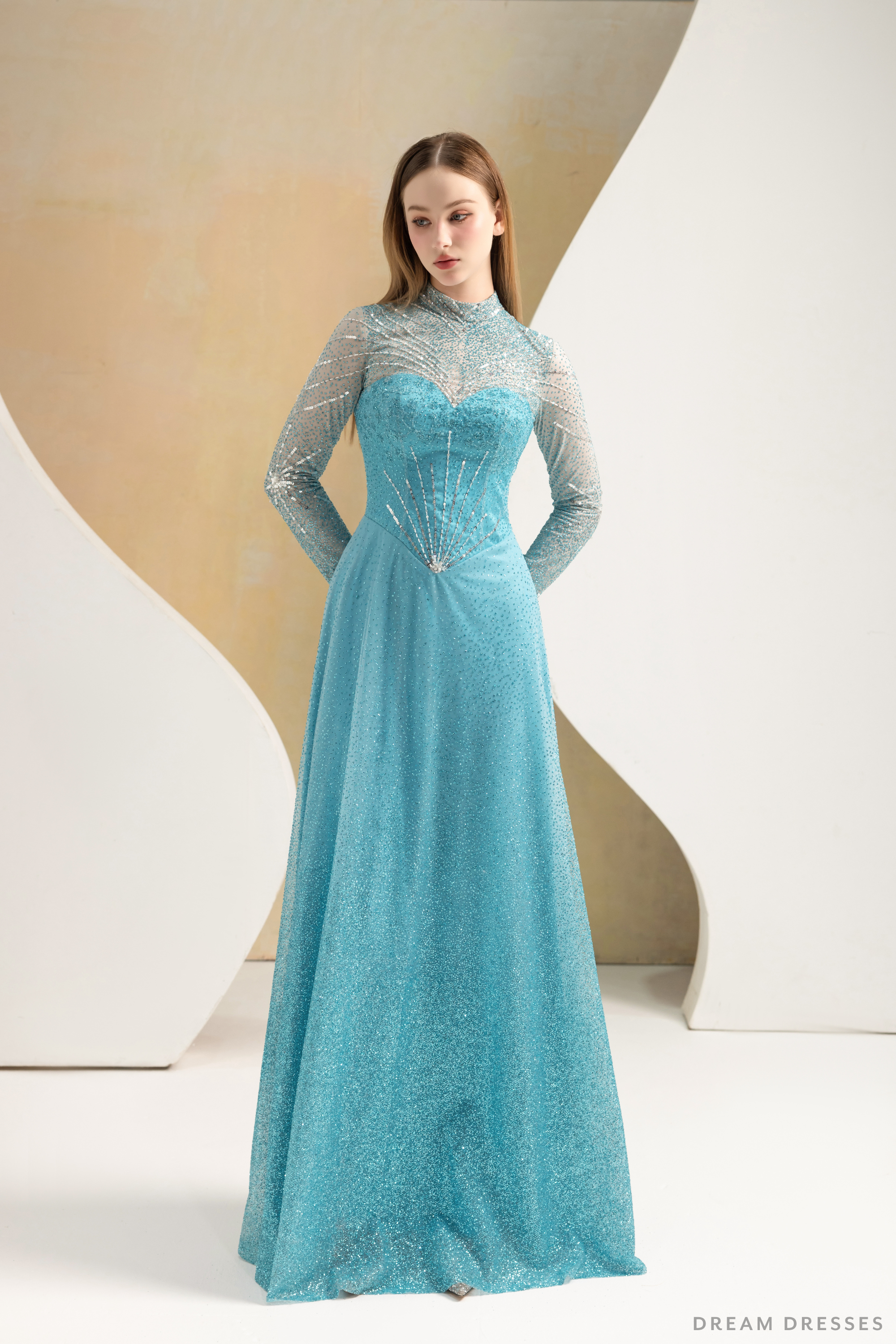 Stunning Elsa-Inspired Grown with Detachable Cape (#Elsa)