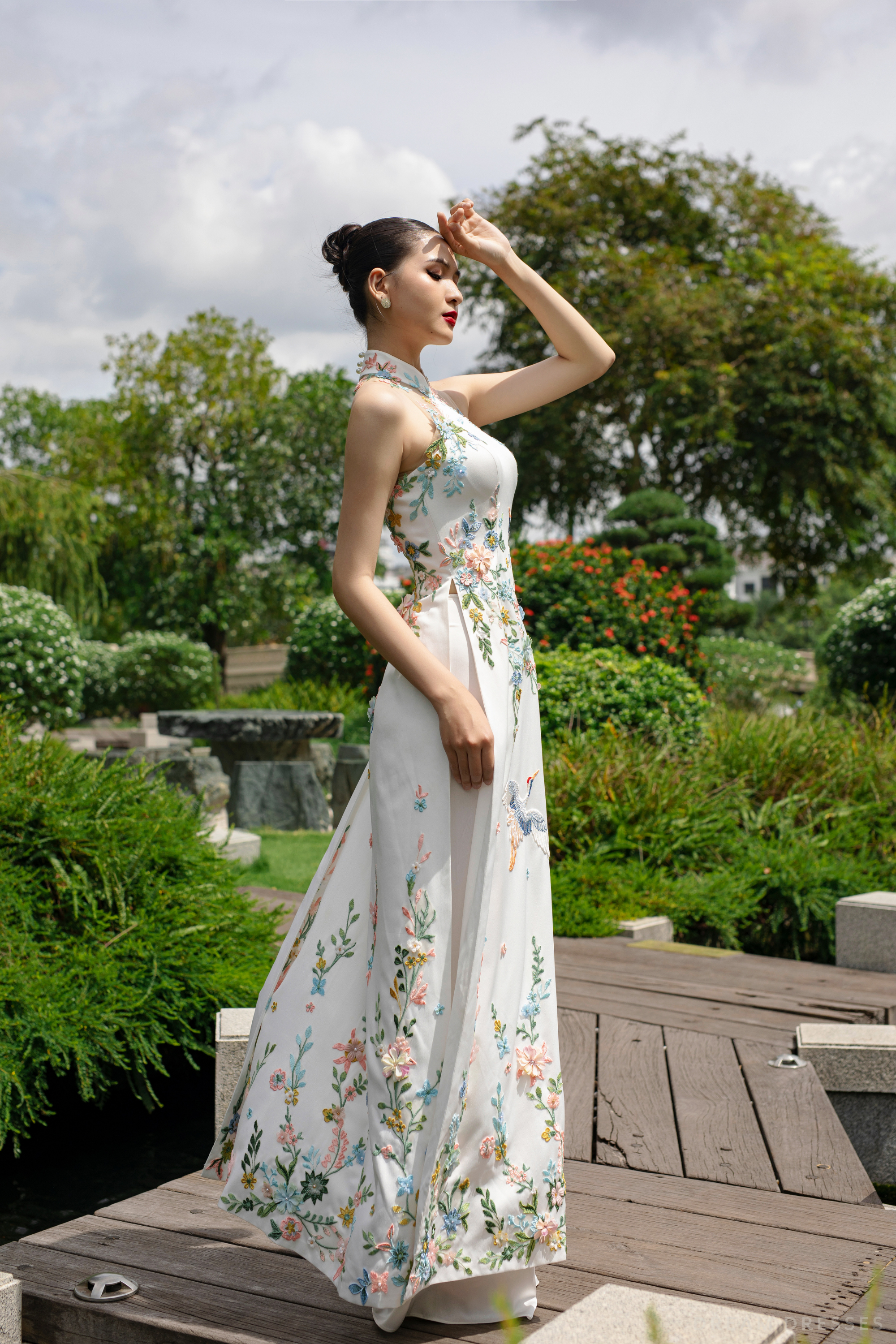 Cheongsam-Inspired Ao Dai | Vietnamese Bridal Dress (#LIEU)