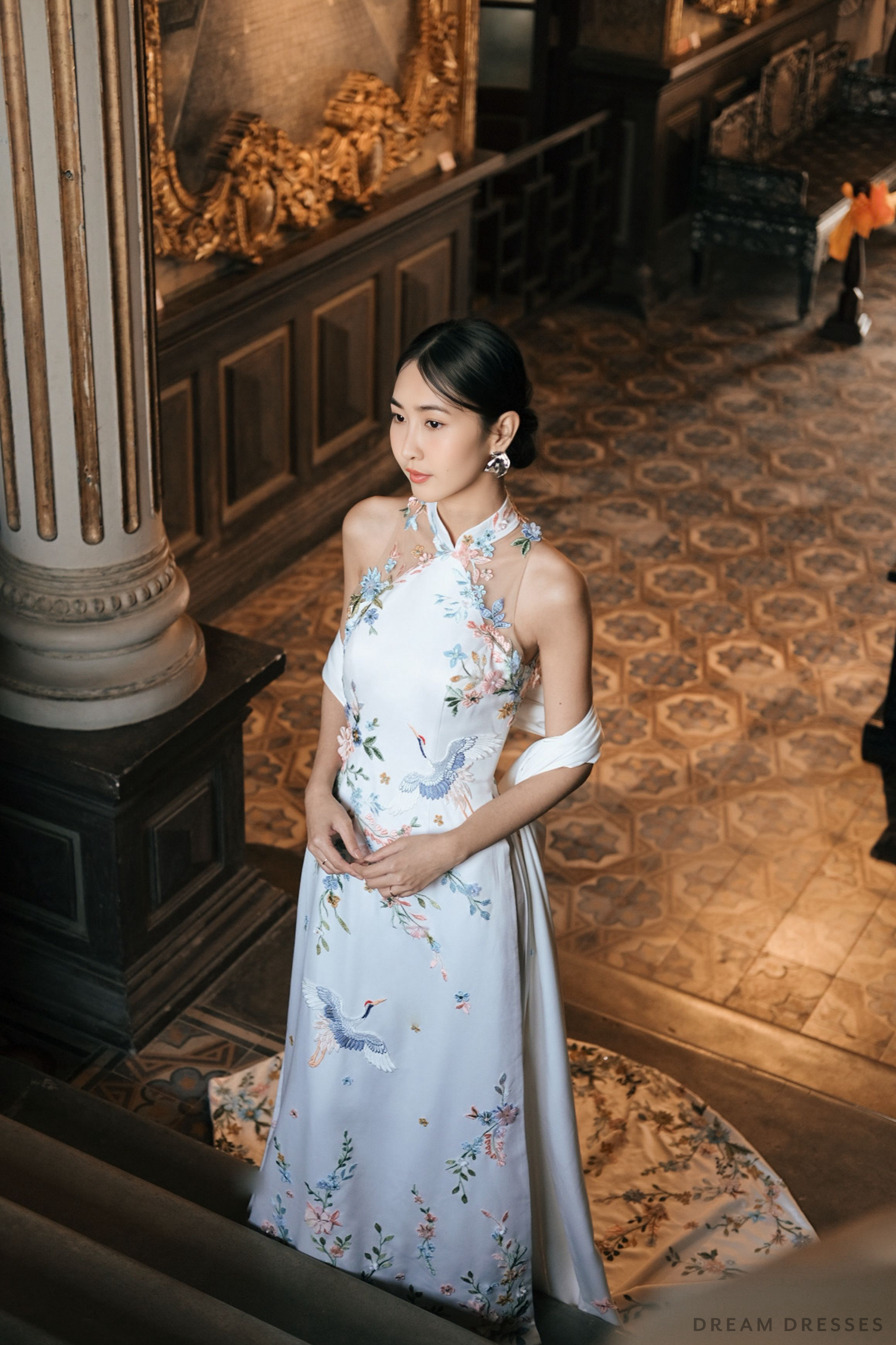 Cheongsam-Inspired Ao Dai | Vietnamese Bridal Dress (#LIEU)