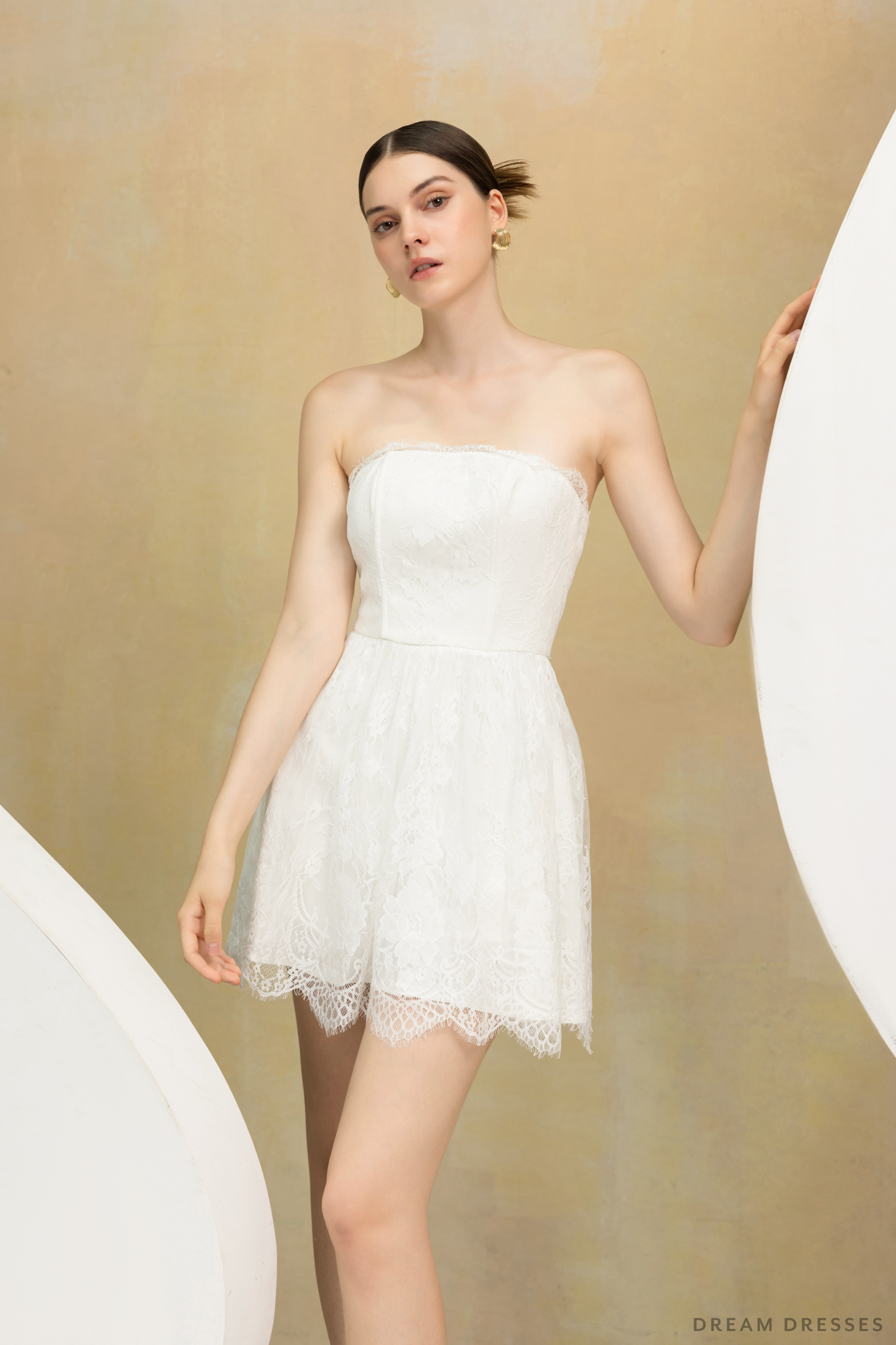 Chantilly Lace Mini Couture Dress (#CHARLISE)