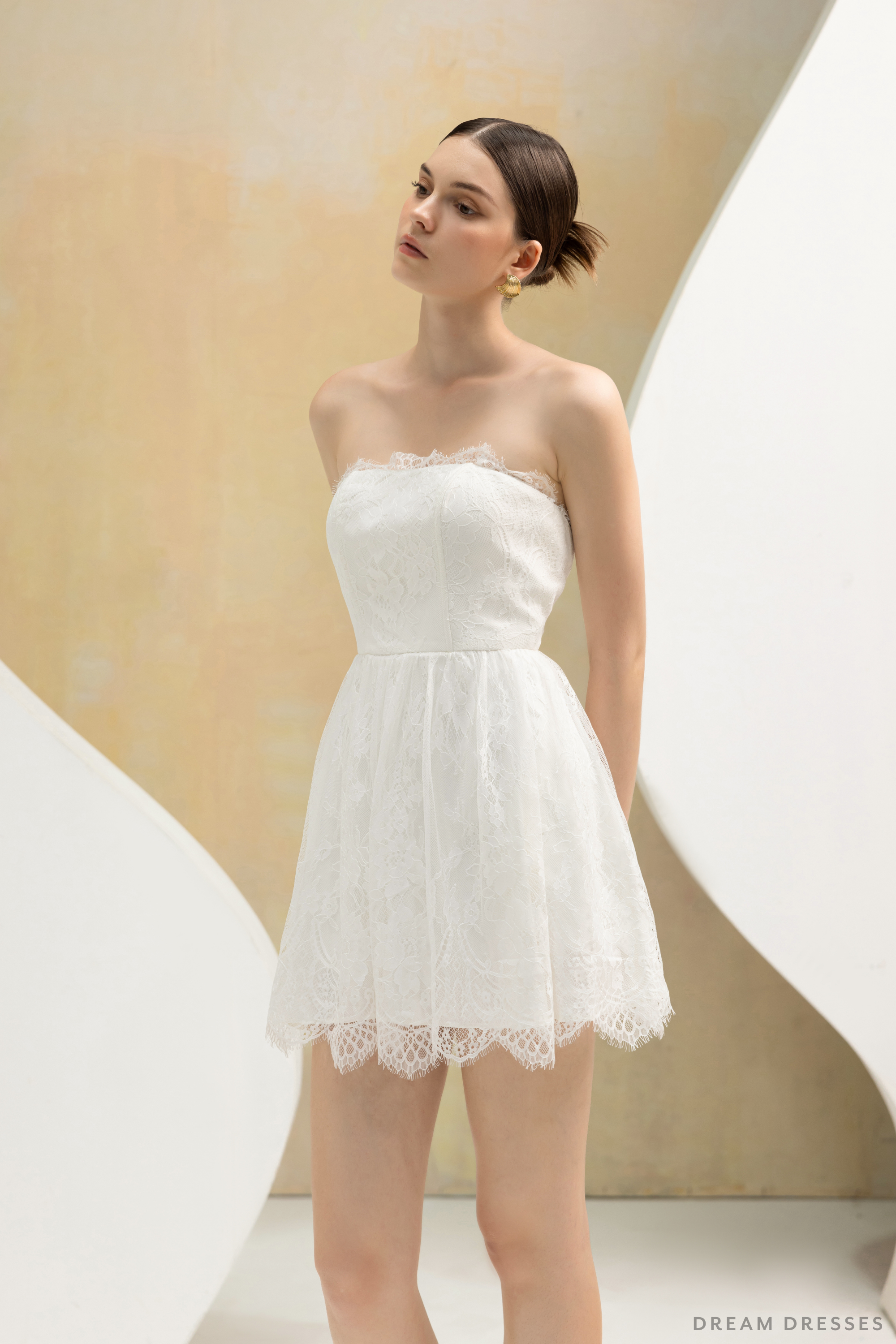 Chantilly Lace Mini Couture Dress (#CHARLISE)