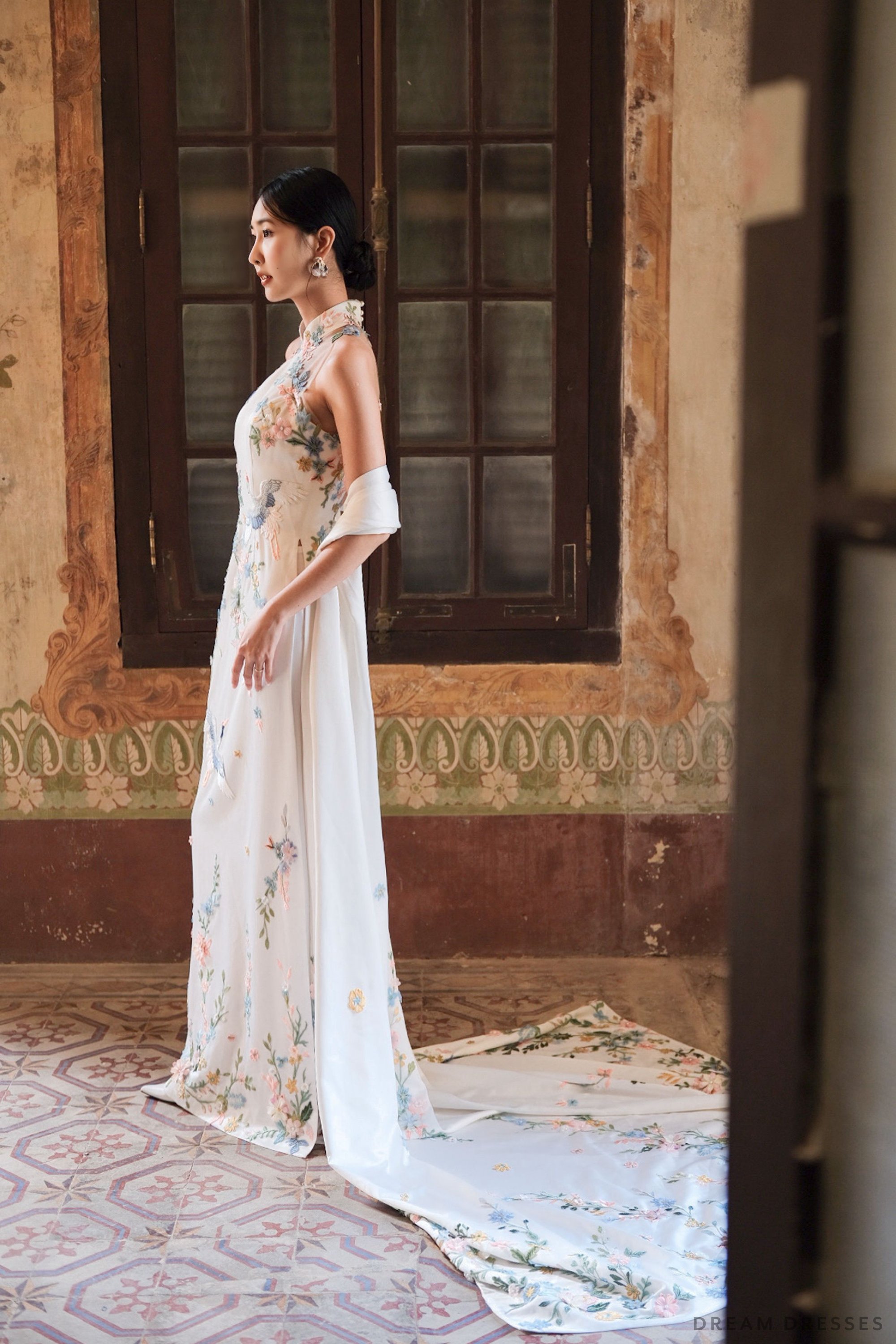 Cheongsam-Inspired Ao Dai | Vietnamese Bridal Dress (#LIEU)