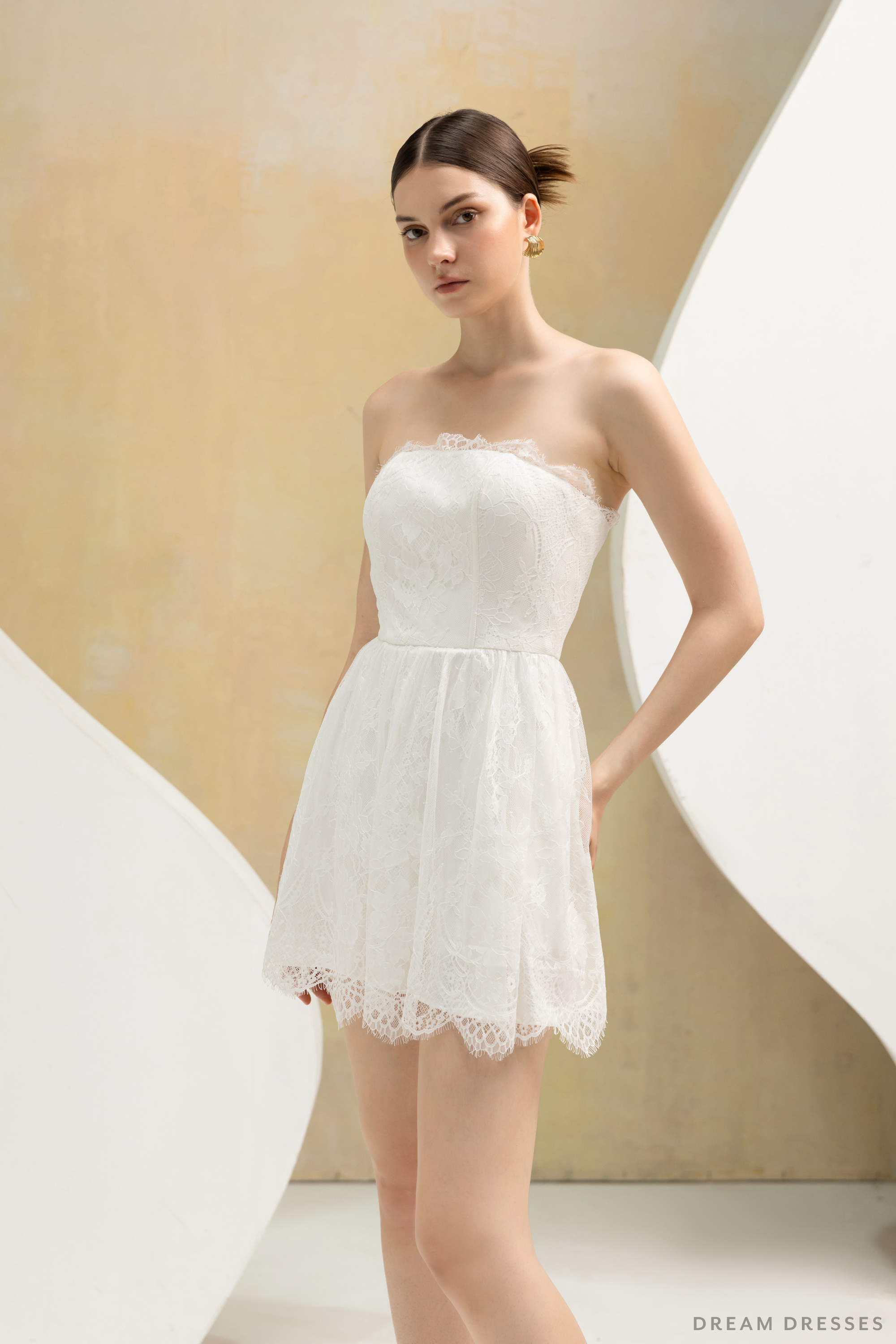 Chantilly Lace Mini Couture Dress (#CHARLISE)