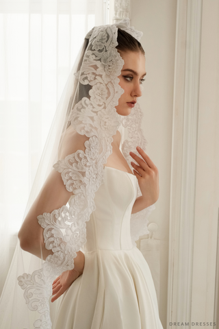 Mantilla Lace Veil (#KASSIDY)