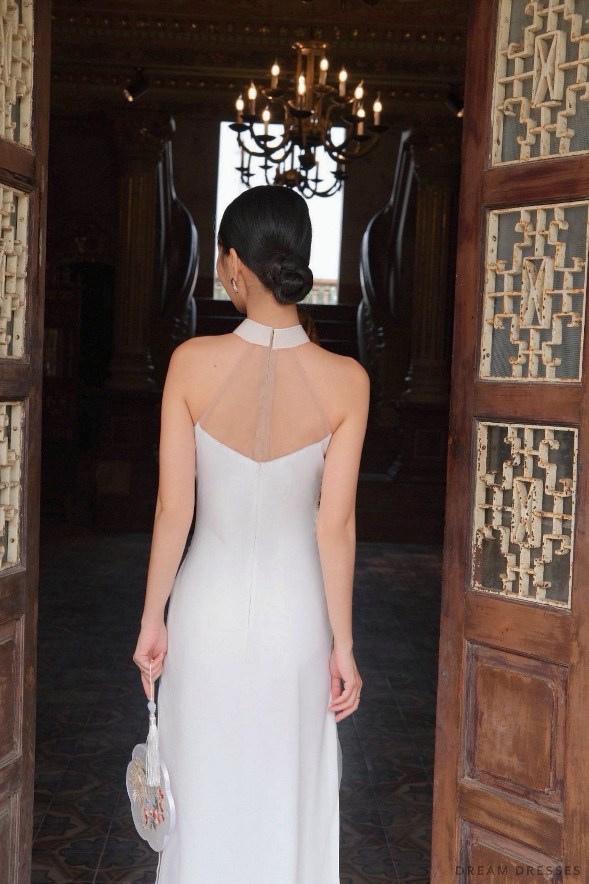 White Bridal Cheongsam | Couture Lace Modern Cheongsam (#JULIA)