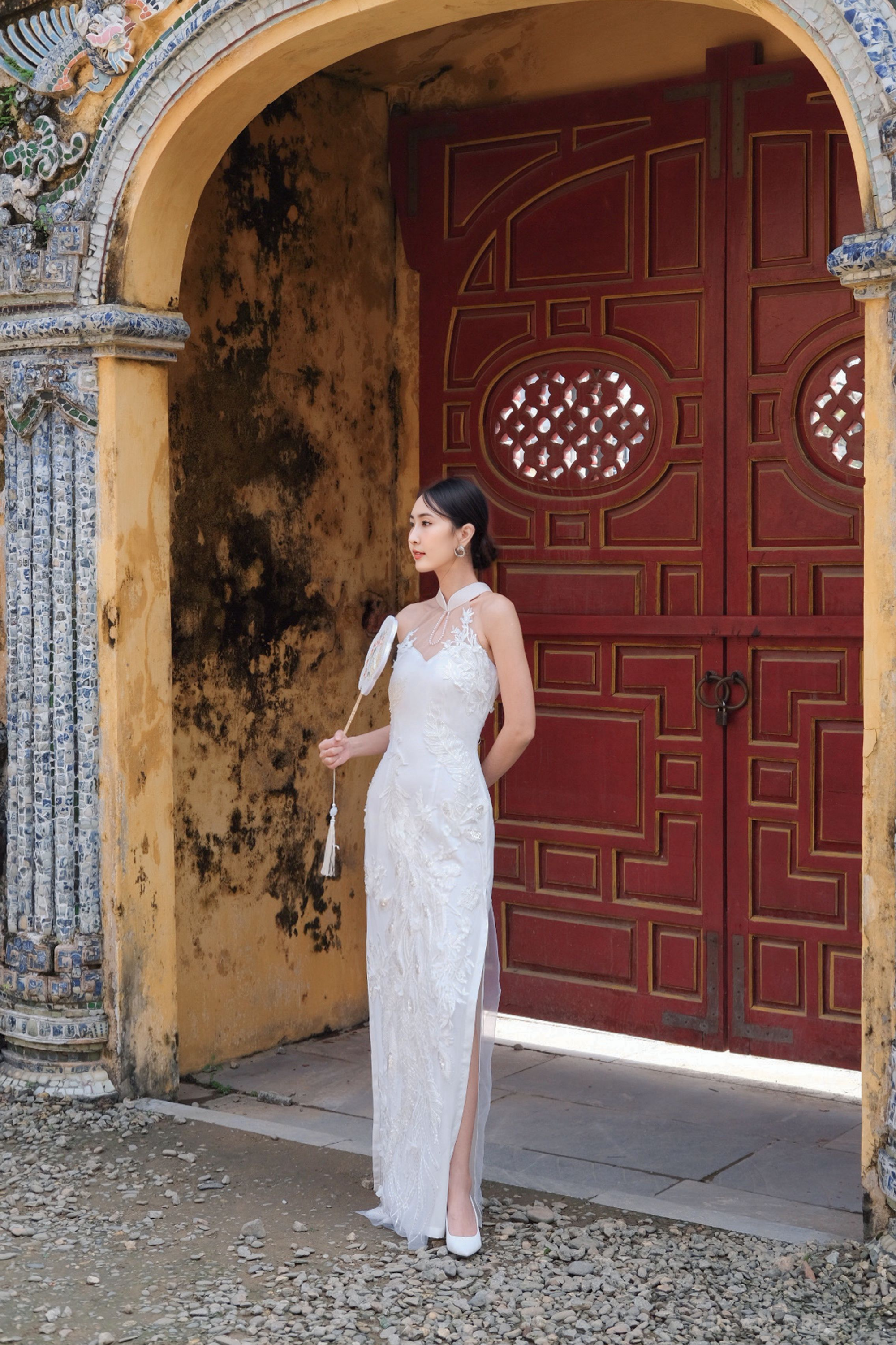 White Bridal Cheongsam | Couture Lace Modern Cheongsam (#JULIA)