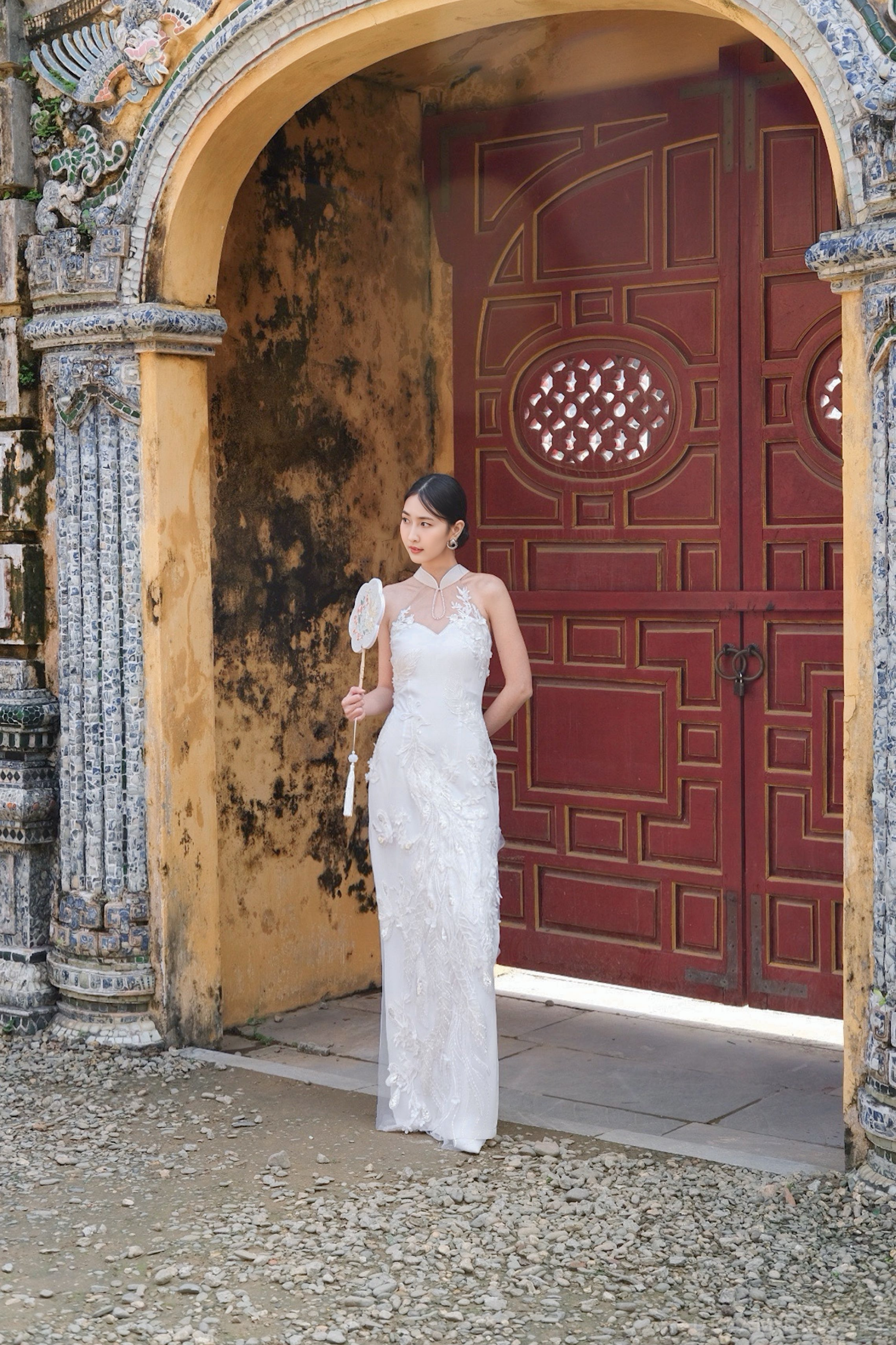 White Bridal Cheongsam | Couture Lace Modern Cheongsam (#JULIA)