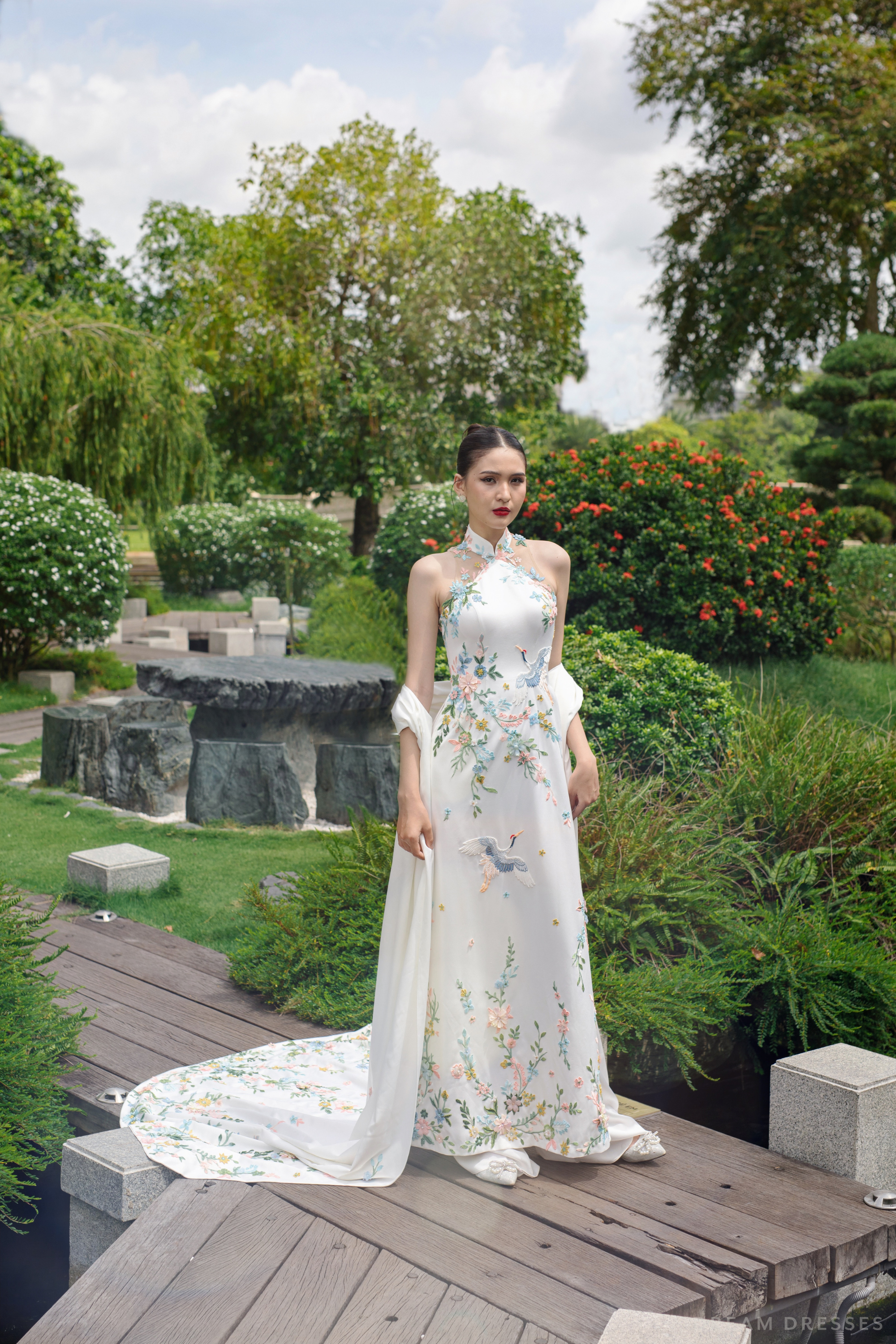 Cheongsam-Inspired Ao Dai | Vietnamese Bridal Dress (#LIEU)