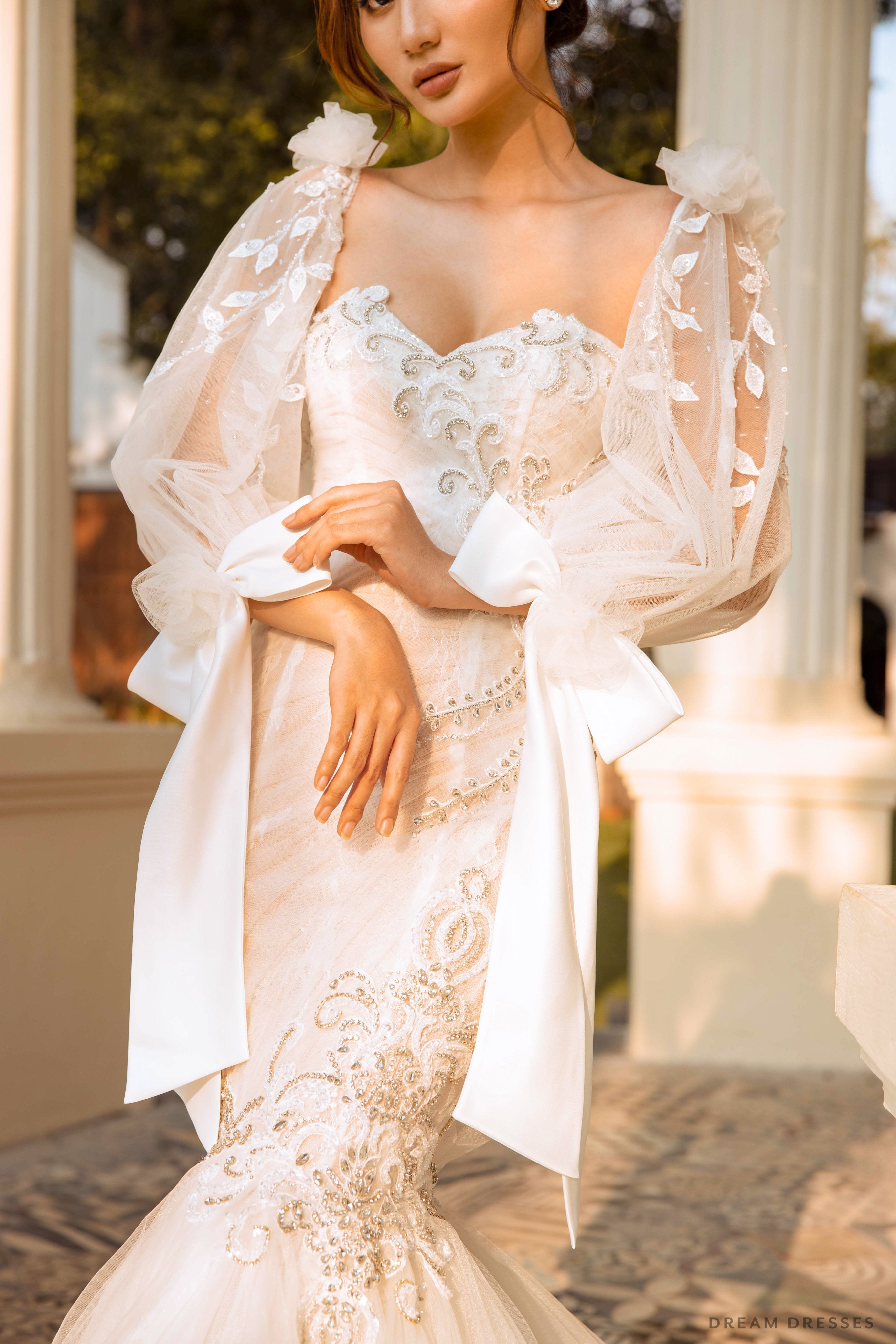 As Is Detachable Sleeves Plus Lace Wedding Dress | David's Bridal